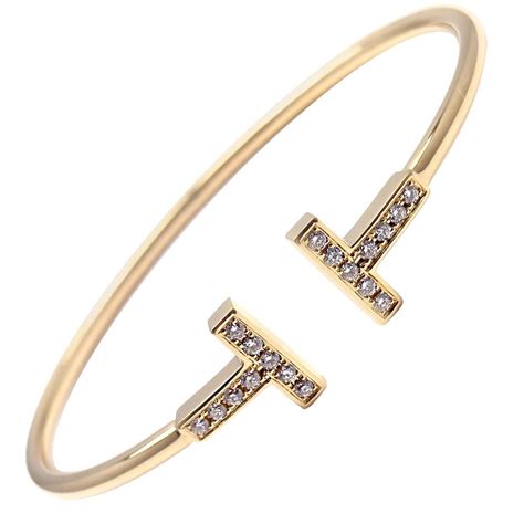 tiffany gold bangle with diamonds